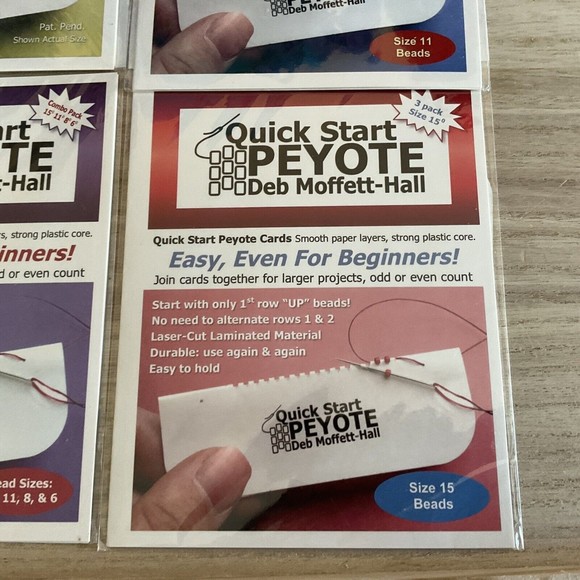 Quick Start Peyote Cards by Deb Moffett-Hall Lot Of 4 - Picture 5 of 5